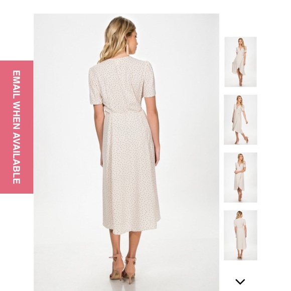EVERLY - Mini Dot Print Wrap Dress Small☘️ - Picture 3 of 4